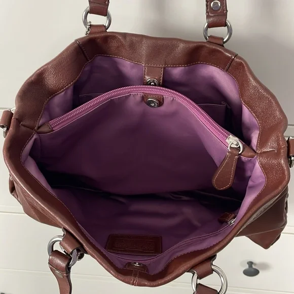 Coach Ashley Brown Leather Convertible Bag - Picture 5 of 5